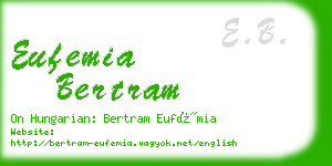 eufemia bertram business card